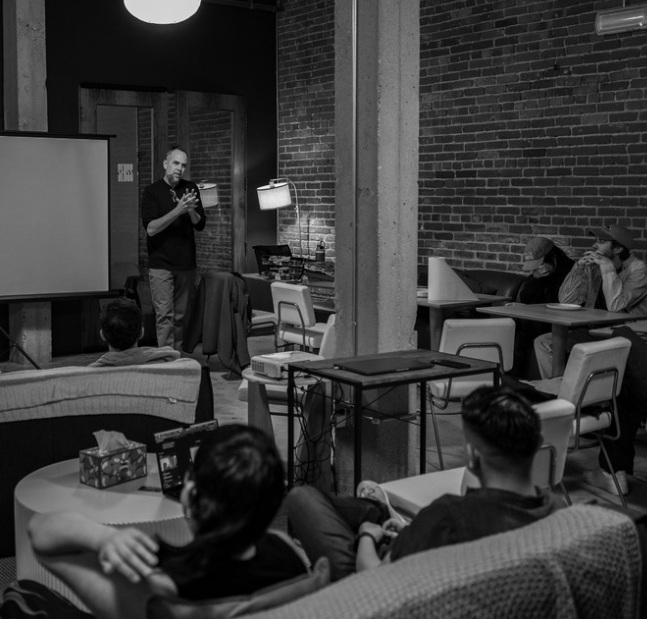 Matt Ramage presenting at a workshop